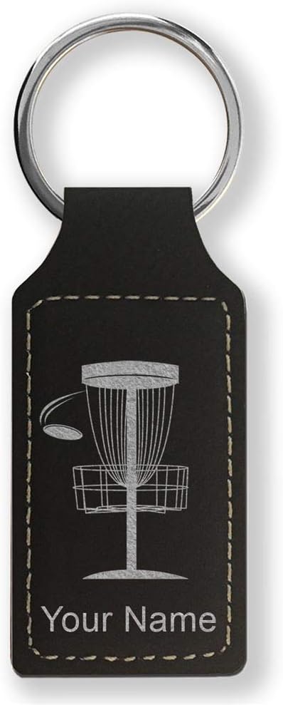 LaserGram Rectangle Keychain, Disc Golf, Personalized Engraving Included by LaserGramCustomEngravedGifts