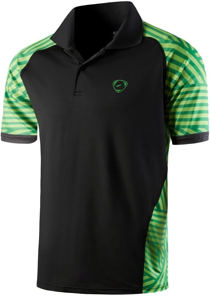 jeansian Men's Sport Outdoor Quick Dry Fit Short Sleeves Polo Tee Shirt Tshirt T-Shirt Tops Golf Tennis Bowling LSL195