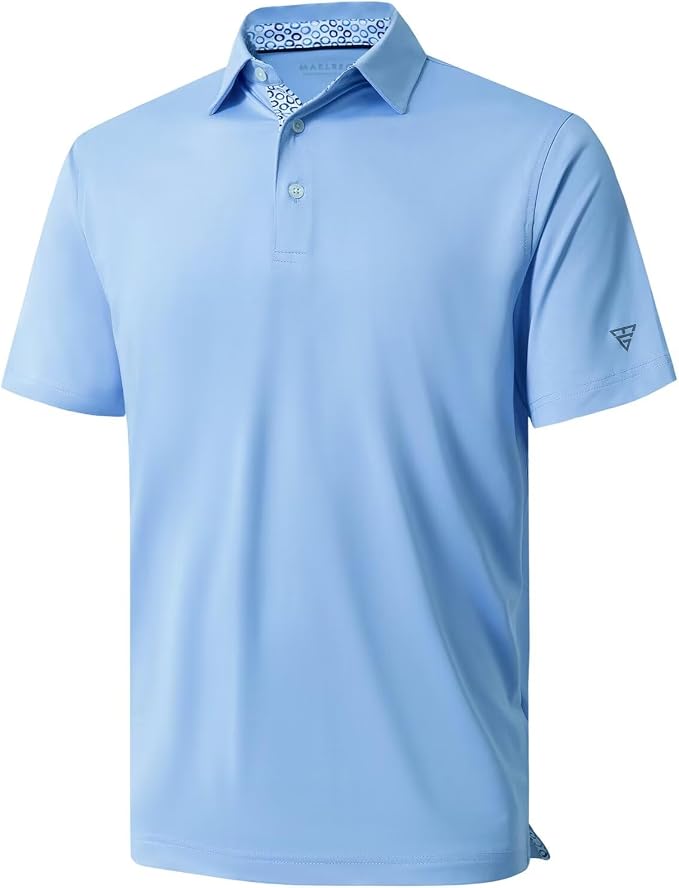 Mens Polo Shirts Short and Long Sleeve Casual Solid Stylish Dry Fit Performance by MAELREG