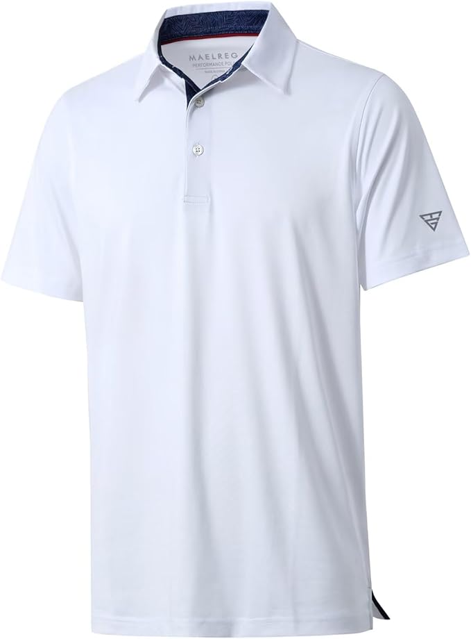 Mens Polo Shirts Short and Long Sleeve Casual Solid Stylish Dry Fit Performance by MAELREG