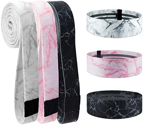 6 Pcs Fabric Booty Bands & Long Resistance Bands by LAKXSF