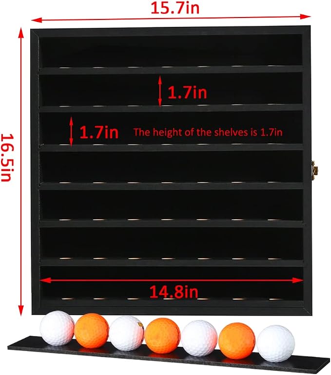 49 Golf Ball Display Case Cabinet Wall, Golf Ball Display Rack, Golf Gift - Image 3