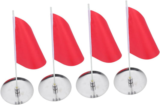 4 Sets Mini Golf Flag Sticks: Golf Flags and Hole Cups for Golfing Course or Backyard Putting Green and Chipping Golfer