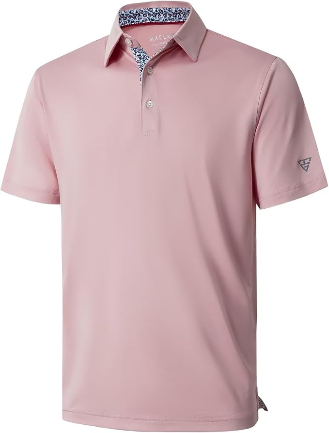 Mens Polo Shirts Short and Long Sleeve Casual Solid Stylish Dry Fit Performance by MAELREG