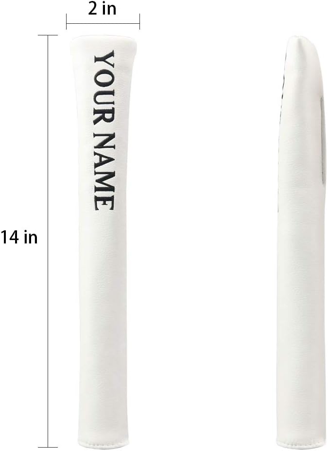 Craftsman Golf Classic Well Made Black White Red Gray Leather Alignment Stick - Image 6