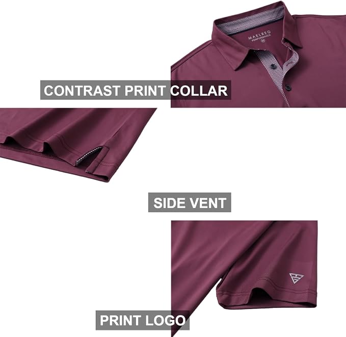 Mens Polo Shirts Short and Long Sleeve Casual Solid Stylish Dry Fit Performance - Image 4