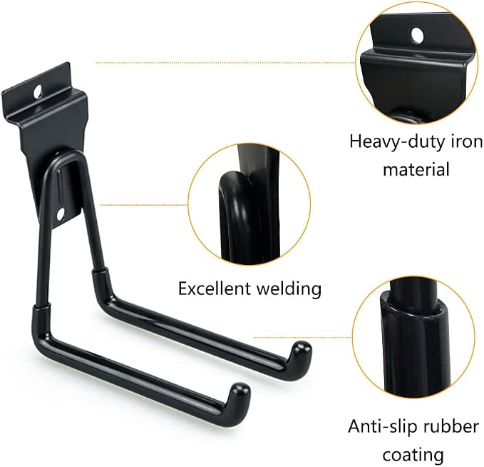 Slatwall Hooks Heavy Duty Slat Wall Accessories Garage Large U Hooks Storage - Image 5
