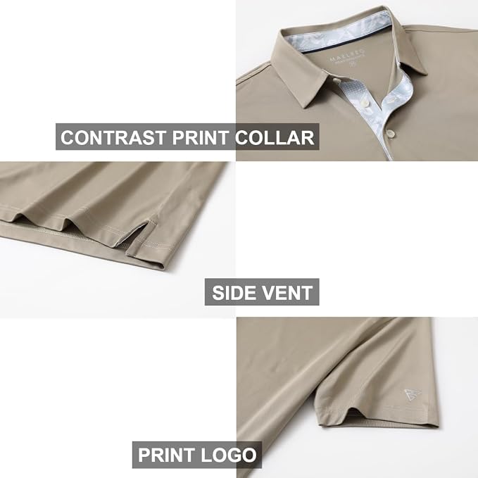 Mens Polo Shirts Short and Long Sleeve Casual Solid Stylish Dry Fit Performance - Image 4