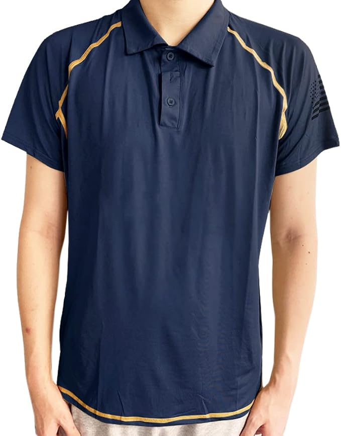HARGLESMAN Men's 1776 Independence Day American Flag Short Sleeve Polo Golft - Image 5