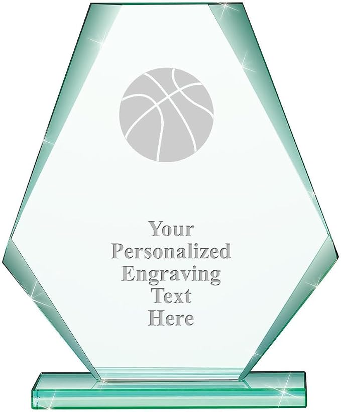 6" Jade Pyramid Crystal Award by CrownAwards