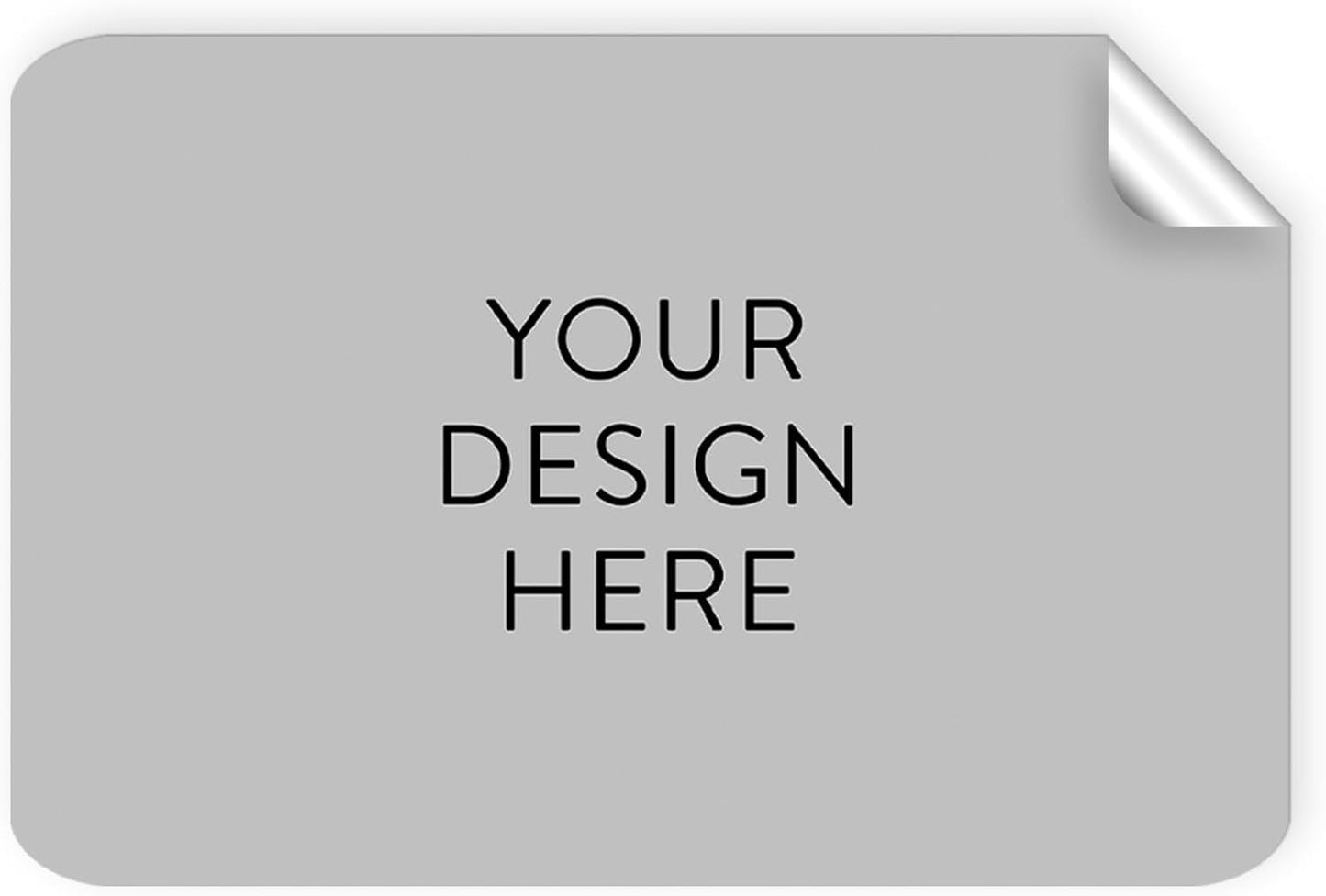 100 Custom Vinyl Stickers - Upload Your own Image, Text, Design, Logo - Personalized Logo Labels for Handmade, Packaging, Bottle, Jars, Candle, Brand Stickers (Gray, 5x3)