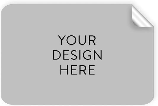 100 Custom Vinyl Stickers - Upload Your own Image, Text, Design, Logo - Personalized Logo Labels for Handmade, Packaging, Bottle, Jars, Candle, Brand Stickers (Gray, 5x3)