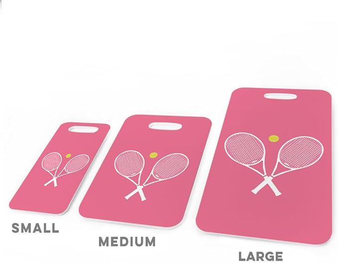 ChalkTalkSPORTS Tennis Luggage & Bag Tag | Crossed Tennis Rackets | Custom Info - Image 3