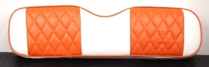 Huskey Parts Company EZGO Front Seat Cover Orange Diamond Stitching by HuskeyPartsCompany