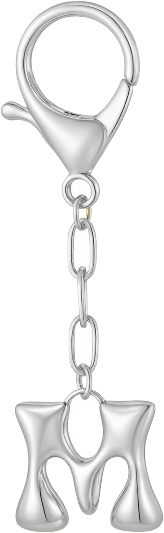 Gold Bubble Initial Keychain Charm by GAOKOXI