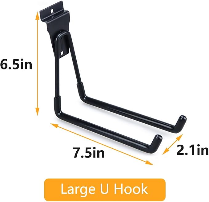 Slatwall Hooks Heavy Duty Slat Wall Accessories Garage Large U Hooks Storage - Image 4