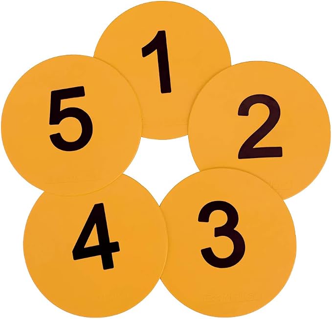 8inch Numbered Floor Spot Markers by Eco+Walker