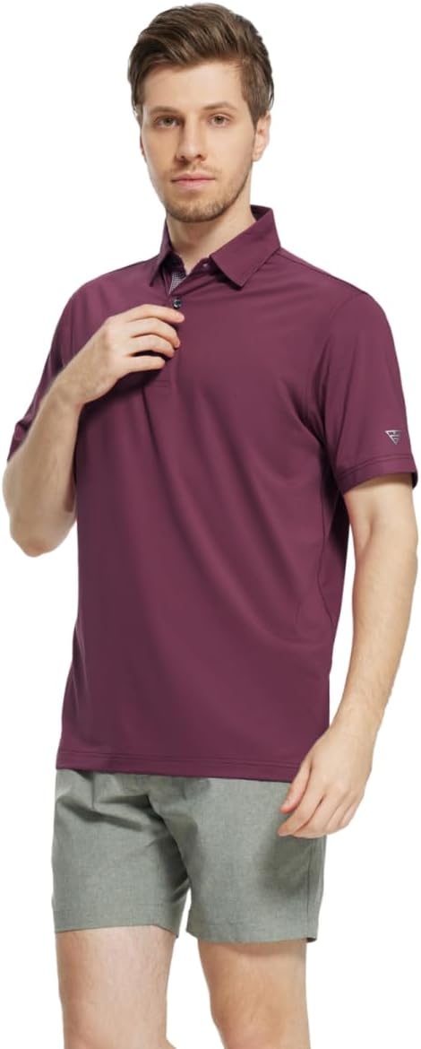 Mens Polo Shirts Short and Long Sleeve Casual Solid Stylish Dry Fit Performance - Image 2