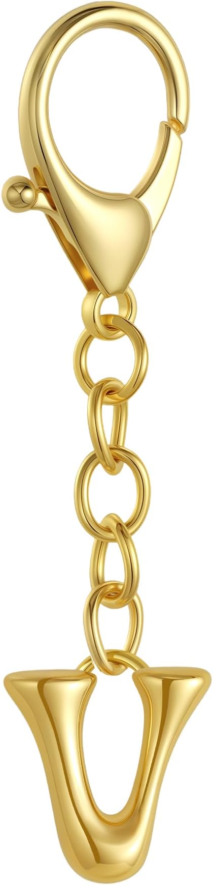 Bubble Gold Letter Bag Charms for Women, Cute Initial Keychain for Handbags by QILMILY