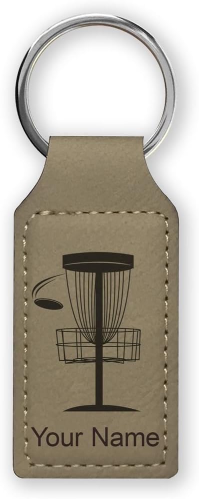 LaserGram Rectangle Keychain, Disc Golf, Personalized Engraving Included by LaserGramCustomEngravedGifts
