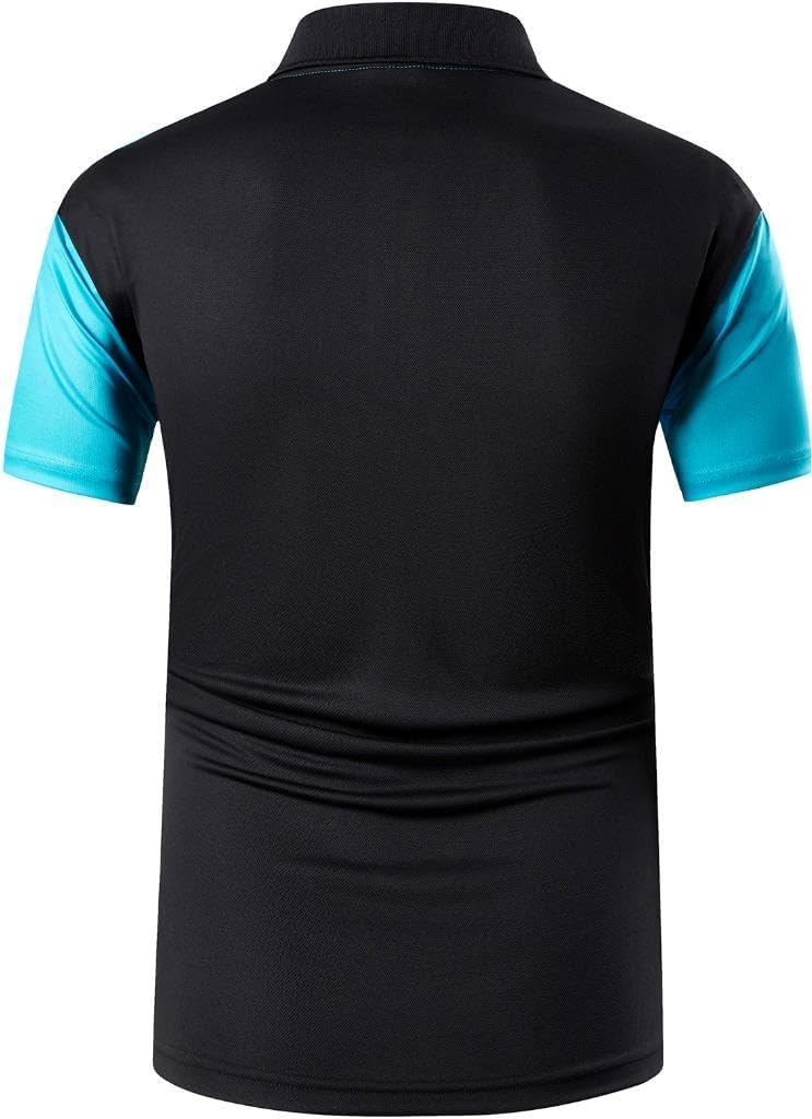 jeansian Men's Sport Outdoor Quick Dry Fit Short Sleeves Polo Tee Shirt Tshirt T-Shirt Tops Golf Tennis Bowling LSL195
