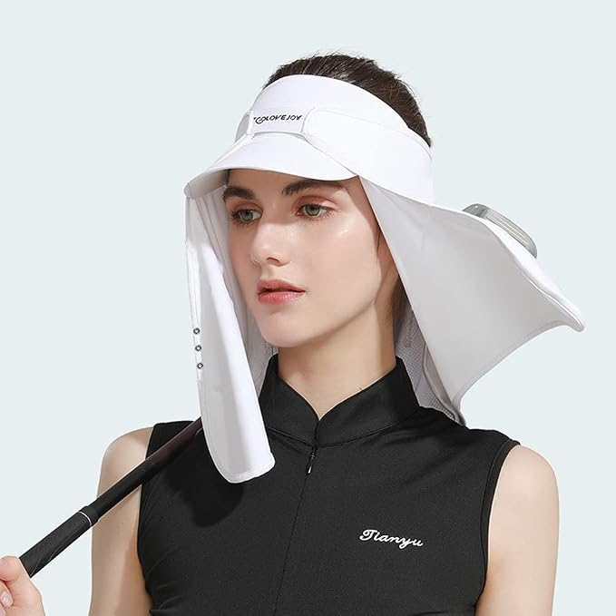 Unisex Sun Protection Golf Neck Shade Cap Drape UPF 50+ Cooling Face Covering - Image 4