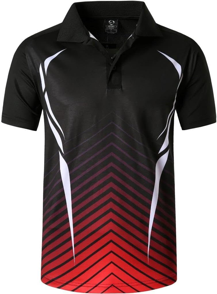 jeansian Men's Sport Outdoor Quick Dry Fit Short Sleeves Polo Tee Shirt Tshirt T-Shirt Tops Golf Tennis Bowling LSL195