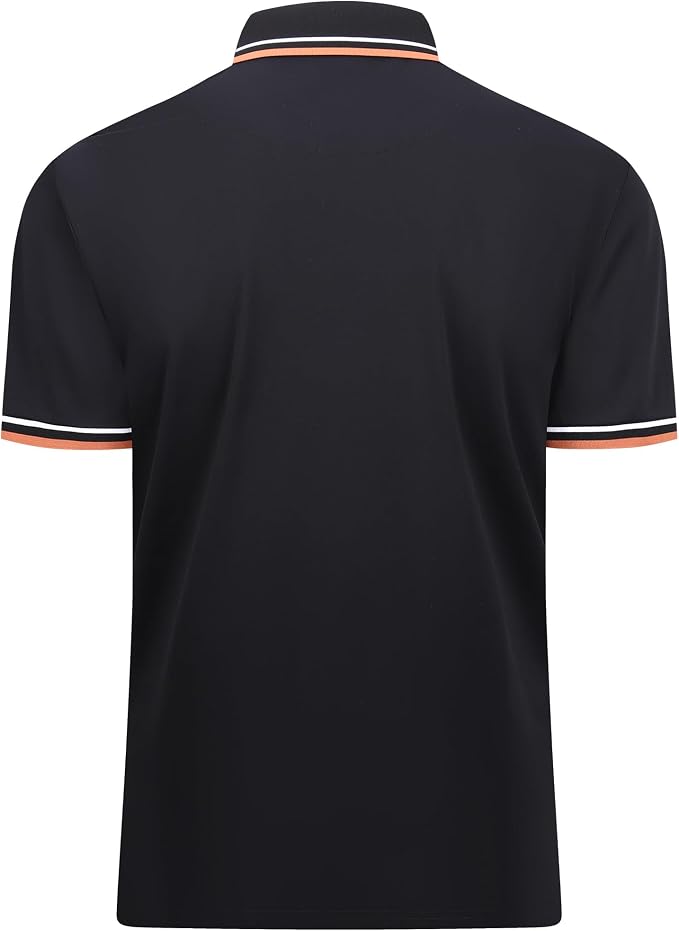 Esabel.C Jacquard Golf Shirts for Men Moisture Wicking Short Sleeve Performance - Image 2