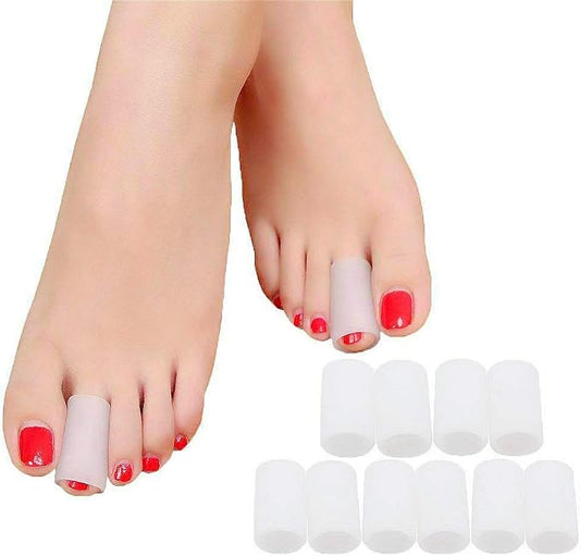 Povihome Toe Sleeves, Toe Protectors, 10 Pack Toe Tube Pads by Povihome