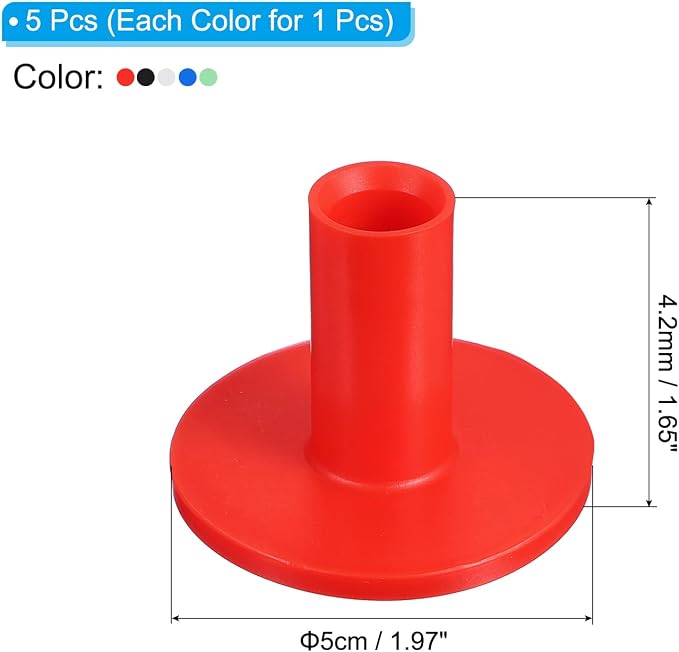 PATIKIL Rubber Golf Tees, Tall Practice Training Driving Range Tee Stable Ball - Image 2