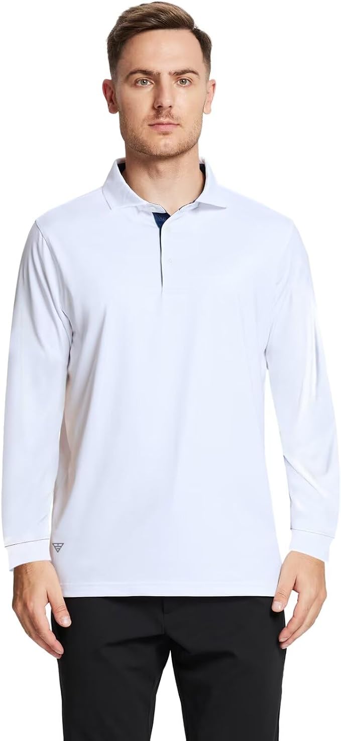 Mens Polo Shirts Short and Long Sleeve Casual Solid Stylish Dry Fit Performance - Image 3