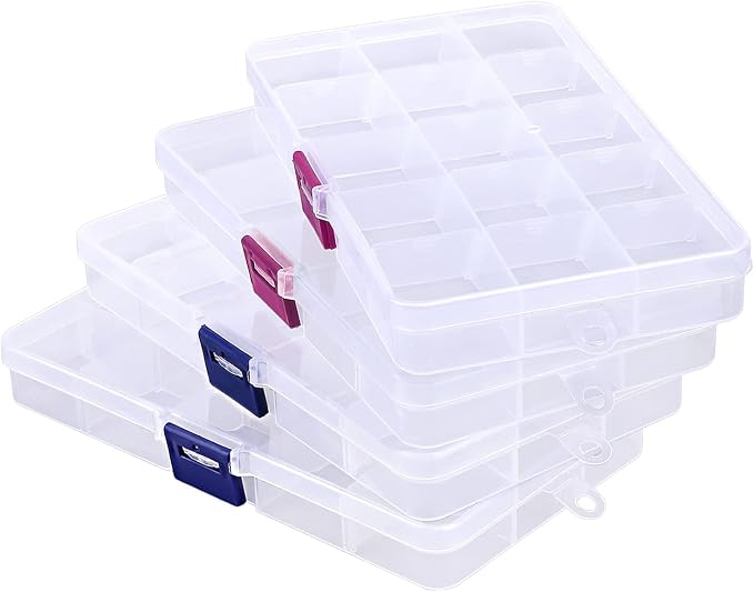Rhinestone Organizer Storage Box, Empty Container Dividers by Cosics