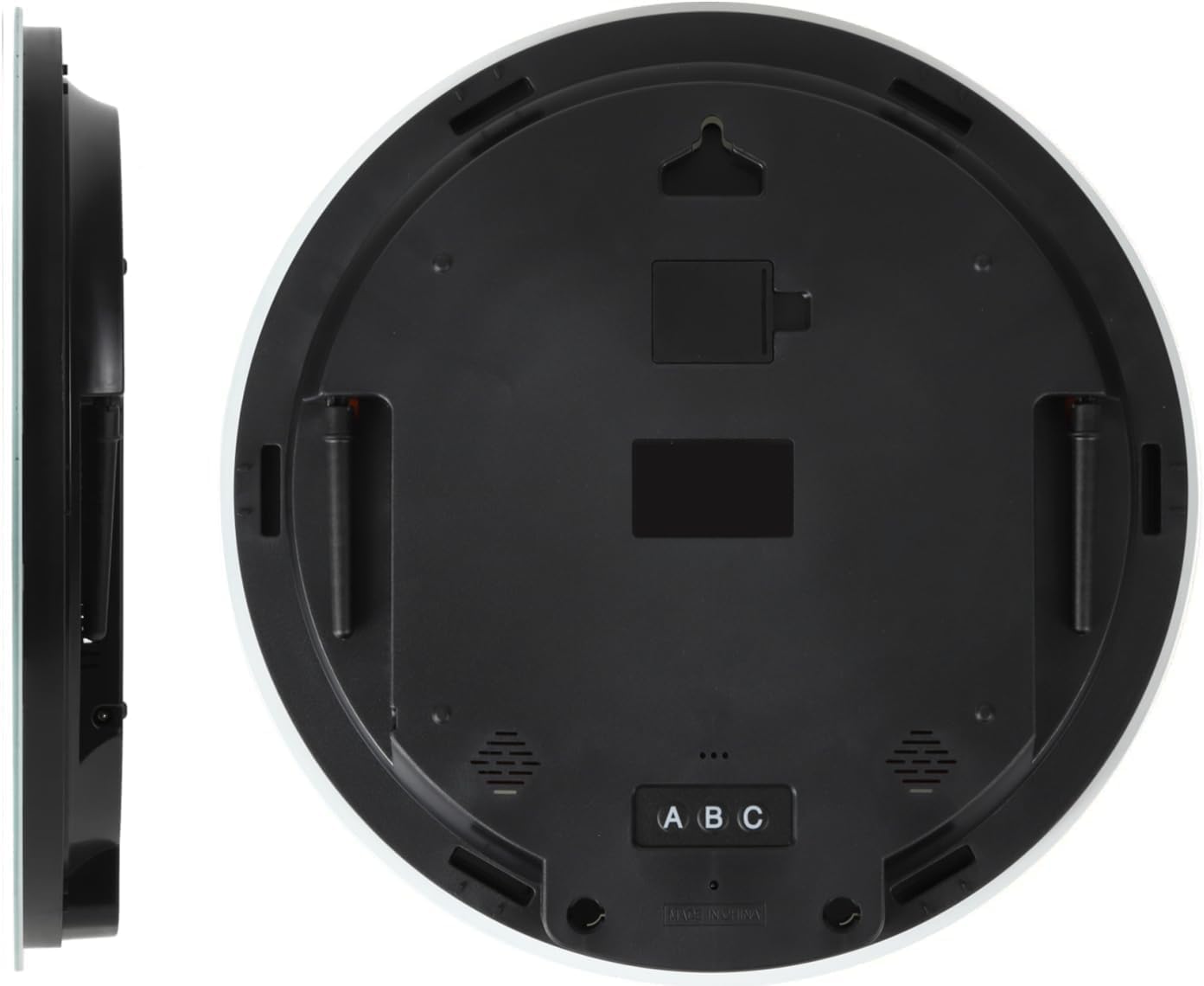 13" Digital Wall Clock with LED Display, Calendar & Temperature, Automatic Dimming, 12/24hr Format, USB Powered, Wall & Desk Use - HUI-7859