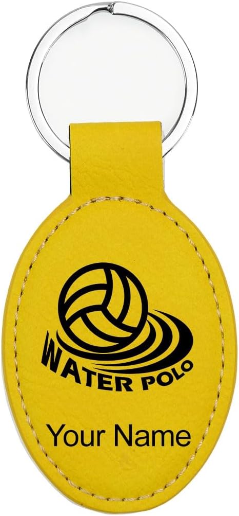LaserGram Oval Keychain, Water Polo, Personalized Engraving Included by LaserGramCustomEngravedGifts