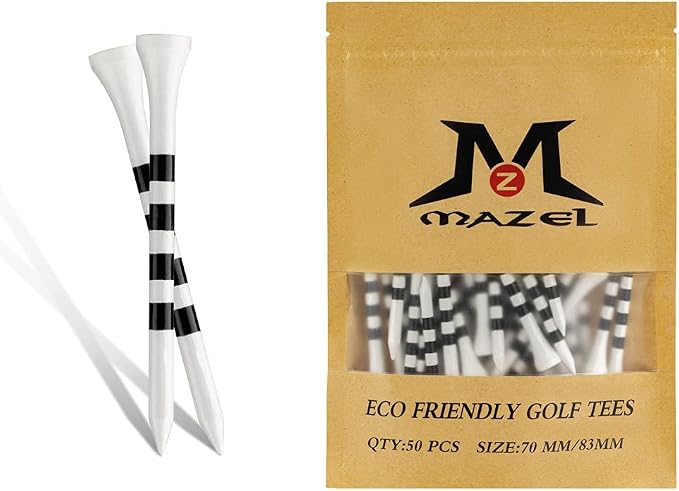 MAZEL Natural Wood/Bamboo Golf Tees 2 3/4 Inch & 3 1/4 Inch, Pack 50 or 120 - Image 4