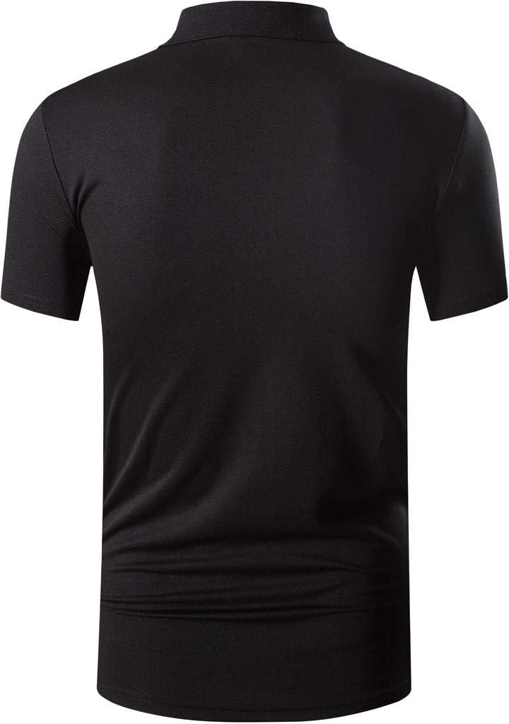 jeansian Men's Sport Outdoor Quick Dry Fit Short Sleeves Polo Tee Shirt Tshirt T-Shirt Tops Golf Tennis Bowling LSL195
