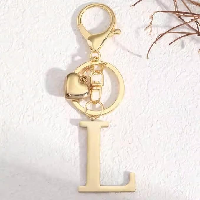 Metal Heart Alphabet Keychain for Women, Girls - Image 7