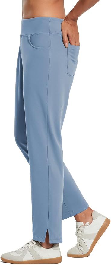 baleaf Women's Fleece Lined Pants Stretch Water Resistant Winter Thermal Travel - Image 3