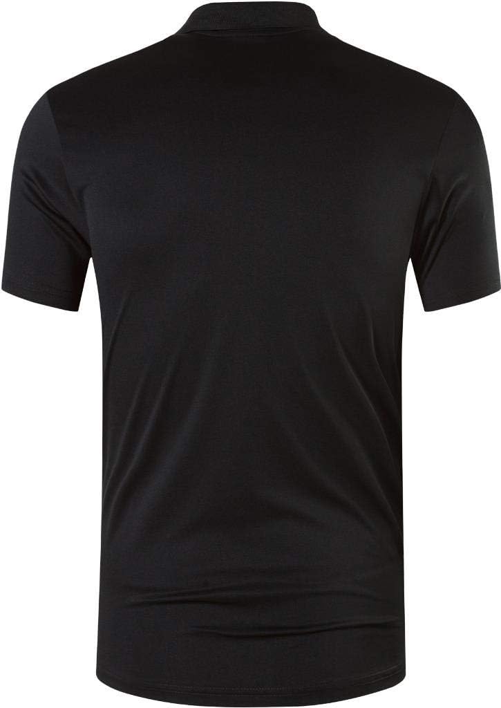 jeansian Men's Sport Outdoor Quick Dry Fit Short Sleeves Polo Tee Shirt Tshirt T-Shirt Tops Golf Tennis Bowling LSL195