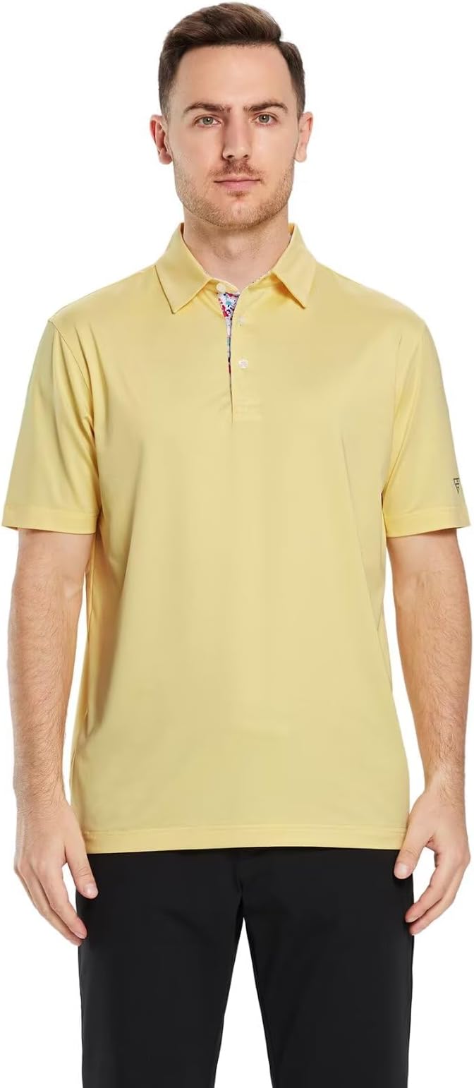 Mens Polo Shirts Short and Long Sleeve Casual Solid Stylish Dry Fit Performance - Image 2
