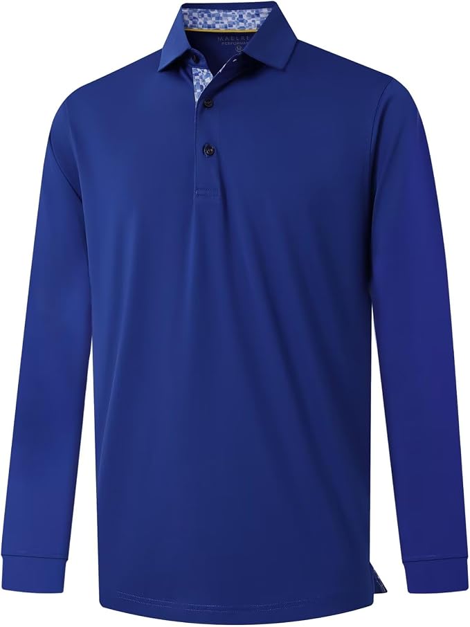 Mens Polo Shirts Short and Long Sleeve Casual Solid Stylish Dry Fit Performance by MAELREG