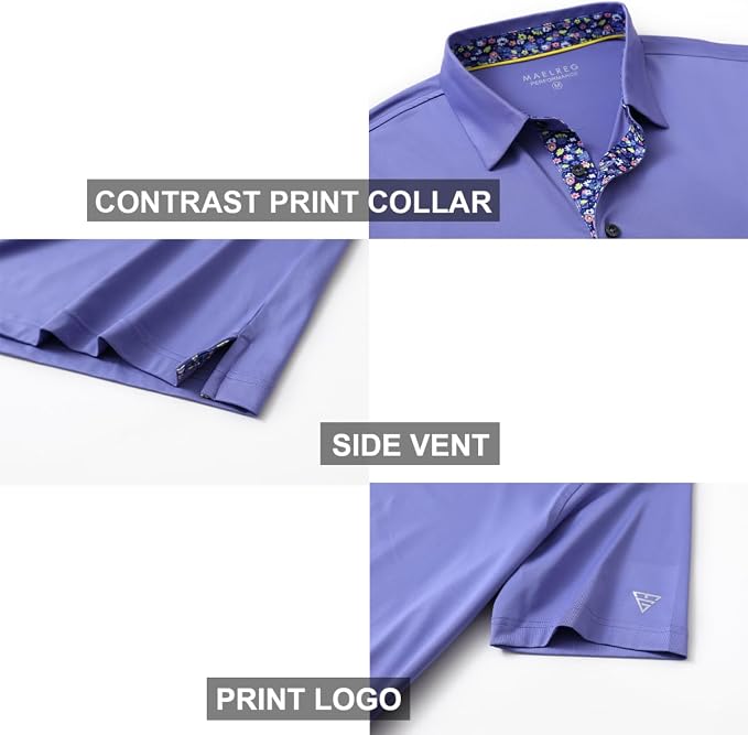 Mens Polo Shirts Short and Long Sleeve Casual Solid Stylish Dry Fit Performance - Image 4
