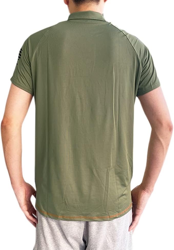 HARGLESMAN Men's 1776 Independence Day American Flag Short Sleeve Polo Golft - Image 2