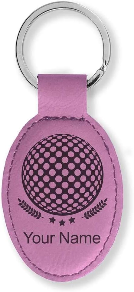 LaserGram Oval Keychain, Golf Ball, Personalized Engraving Included by LaserGramCustomEngravedGifts