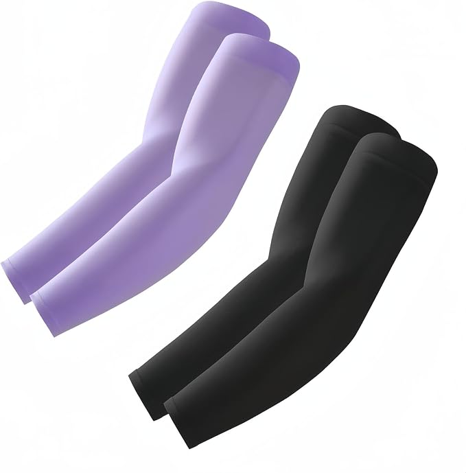 Arm Sleeves, Cooling UV Sun Protection Sports Compression by Roxun