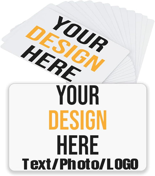 500Pcs Custom Business Cards PVC Waterproof Add Photo/Text/Logo Print Your Own Business Cards Personalized Double-sided Printed Glossy Matte Frosted 0.38mm Thickness