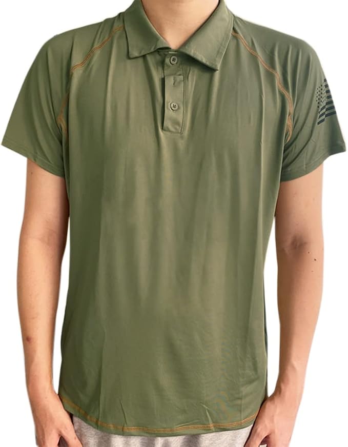 HARGLESMAN Men's 1776 Independence Day American Flag Short Sleeve Polo Golft - Image 5