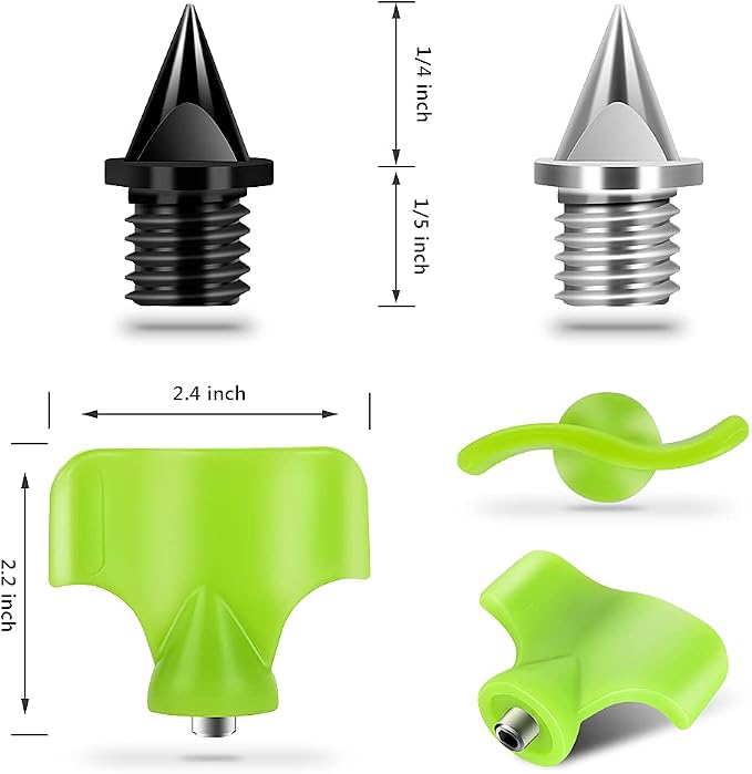1/4 Inch Carbon Steel Track Spikes, 32 Pieces Lighter Weight Spikes Track Shoes - Image 2