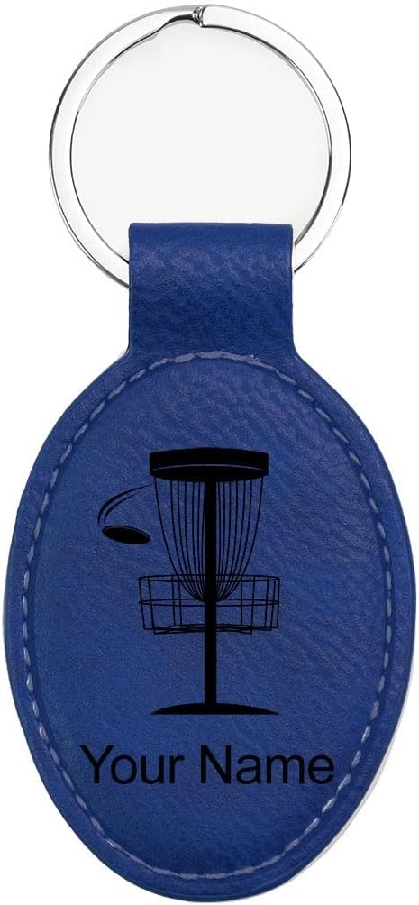 LaserGram Oval Keychain, Disc Golf, Personalized Engraving Included by LaserGramCustomEngravedGifts