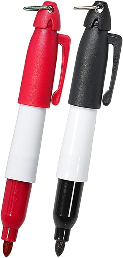 2Pcs Red and Black Golf Ball Line Marker Golf Ball Line Drawing Marker Line - Image 4